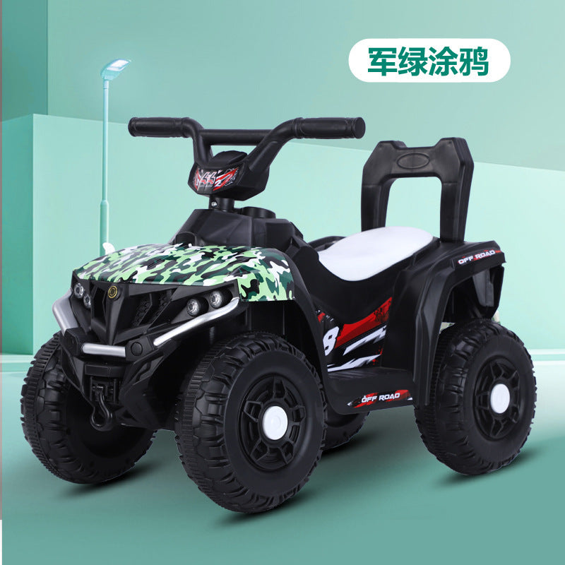 Manufacturer spot children's electric beach car four-wheeled outdoor off-road vehicle 1-3-5 year old baby charging remote control motorcycle