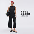 Simple round neck sleeveless tank top women's slim fit vest base layer top comfortable breathable activewear d26020