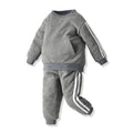 Wholesale trendy kids' two-piece set: round neck, brushed fleece, european & american style, spring/autumn activewear for boys & girls