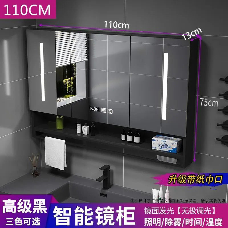 [Consultation and installation] Smart bathroom mirror cabinet is separately wall-mounted with lamp defogging bathroom dressing mirror is simple