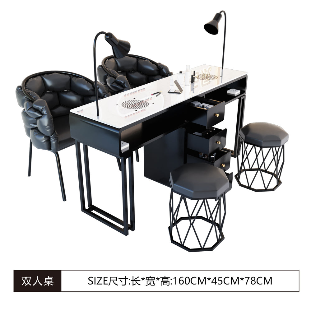 Manufacturer's new arrival: extra-wide 45cm nail salon table and chair set - multifunctional nail technician workstation for women