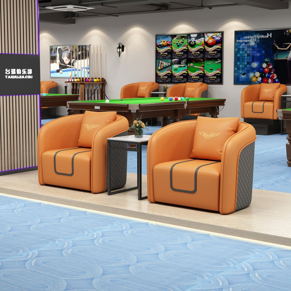Billiard room rest area viewing chair, table tennis hall special viewing sofa, classy billiard club casual viewing sofa