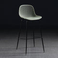 Scandinavian bar chair high stool modern casual plastic bar chair for homepopular back bar stool iron dining chair
