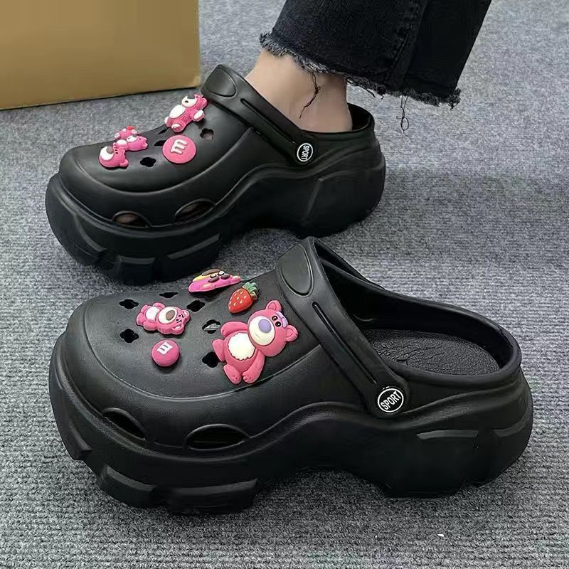 Crocs women's summeroutwear feeling of stepping on shit, thick sole non-slip 2024 new arrival beach toe sandals and slippers summer