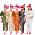 export african european long waist hot diamond beading fashionknittingdress long skirt