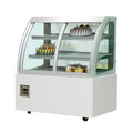 Small front and rear door desktop cake cabinet commercial dessert pastry mousse baking bread curved refrigerated cake cabinet