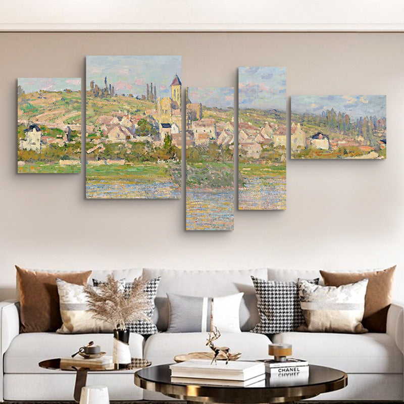 Starry sky painting Van Gogh world famous painting living room sofa background wall mural bedroom bedside pentagram wall decoration painting