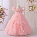 Flower girl dress cross-border export kids wedding dress princess dress longchildren'sdress wholesale evening dress fashion