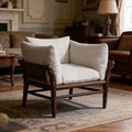 Sofa chair wabi-sabi style chair b&b saddle leather scandinavian medieval designer pure solid wood for home single chair fully decorated