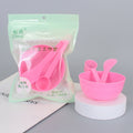 Zhiwei beauty salon mask mixing kit - 3-piece set: mask bowl, mixing spatula, measuring spoon, and plastic bowl