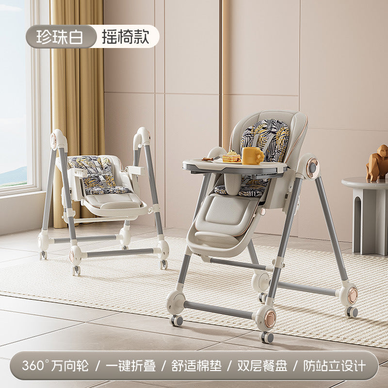 Baby high chair - portable, multifunctional dining chair for infants and toddlers - suitable for home and travel - reclining seat