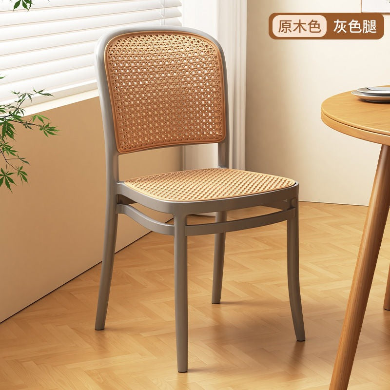 Household dining chairs, commercial dining tables and chairs, plastic rattan chairs, office chairs, antique rattan chairs, backrest chairs, breathable outdoor stools