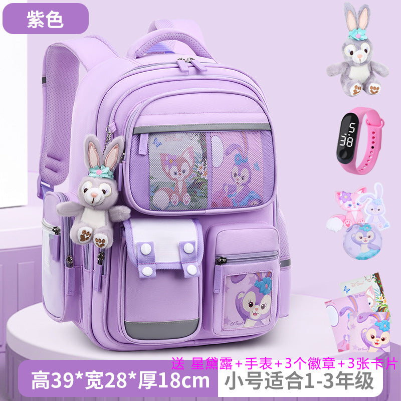 2026 new school backpack for girls, grades 1-6: lightweight, ergonomic, and spine-protecting backpack for elementary school students
