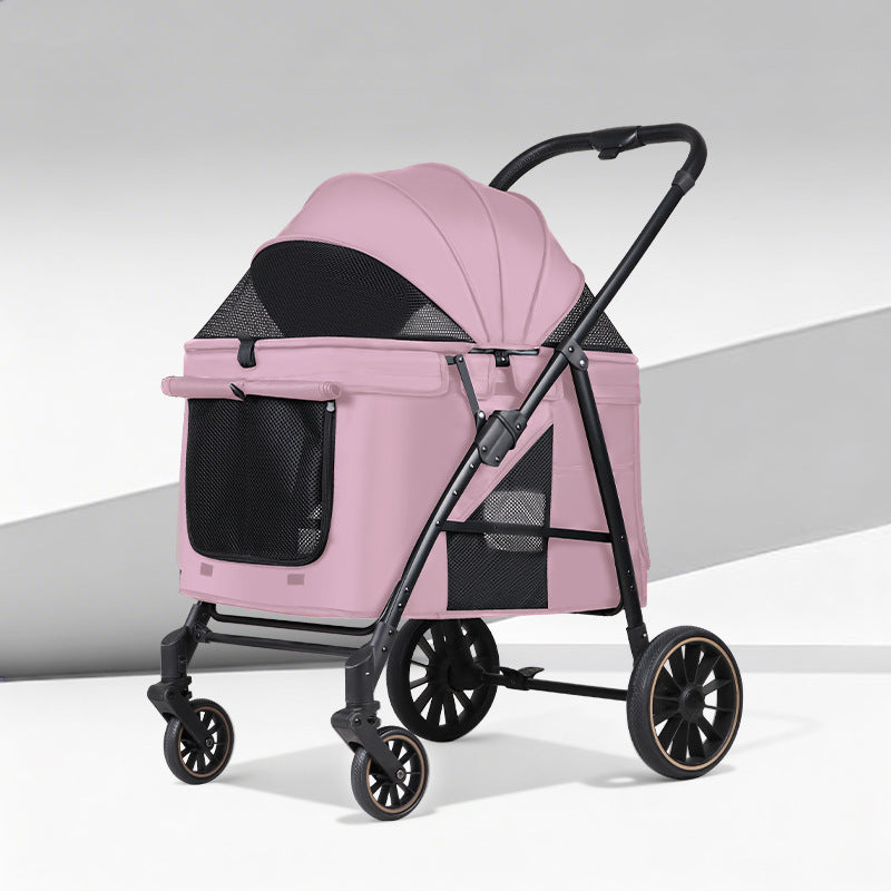 2026 new arrival: factory direct wholesale of medium to large lightweight pet strollers - outdoor foldable cat carriers and dog pushchairs