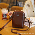 Cowhide small bag crossbody bag for women 2025new arrivalpopulareasiest for match mobile phone bag for women niche styleclassy shoulder bag trendy