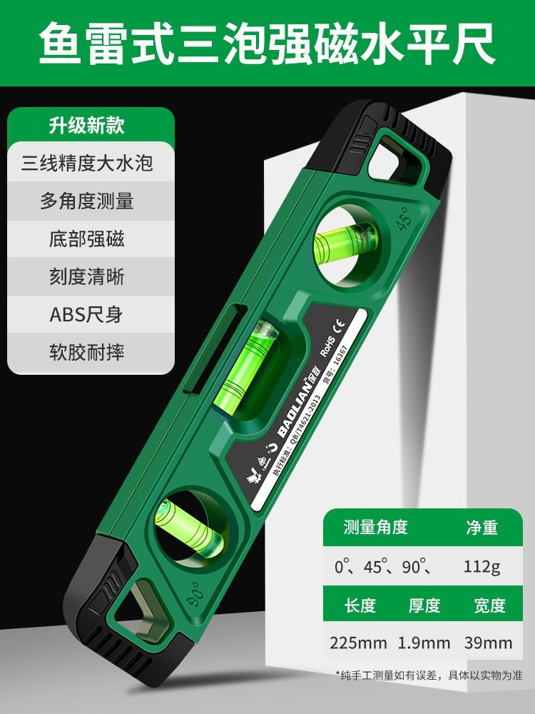 Magnetic torpedo level 230mm mini level miniature measuring woodworking balance ruler