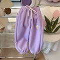 Kids' spring/autumn casual pants, baby sweatpants, girls' loose-fit outerwear trousers, new autumn collection for toddlers and young children, trendy children's clothing