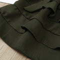 Clear! fashion cross-border girl pure color oblique shoulder patchwork multi-layer skirt dress qingqing warehouse style