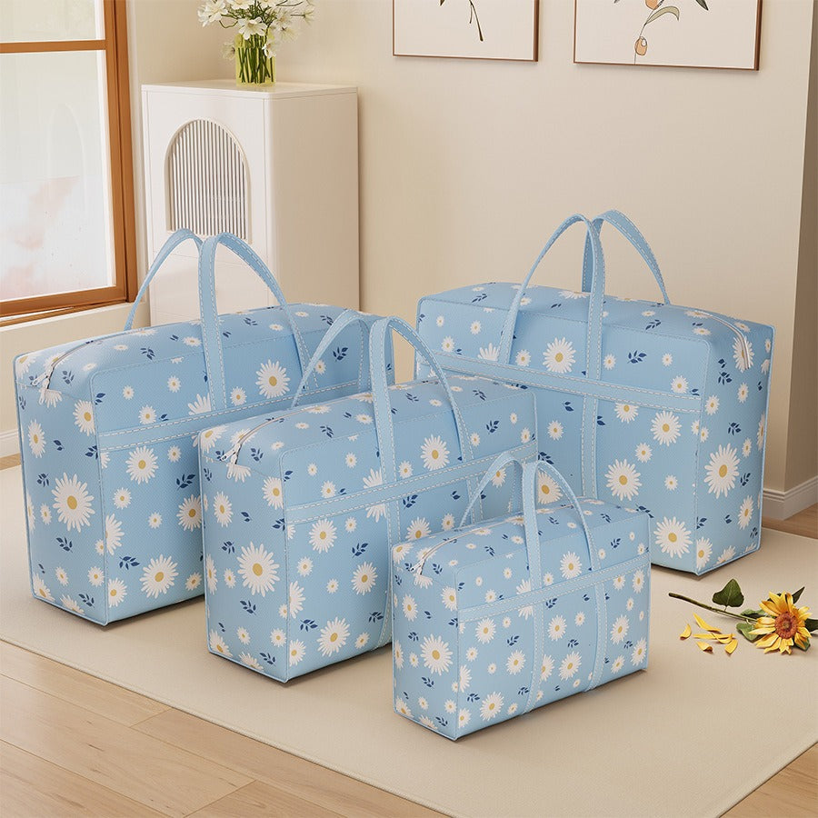 Daisy quilt bag, hand-held storage, luggage storage, wardrobe sorting, storage box, home folding moving bag.