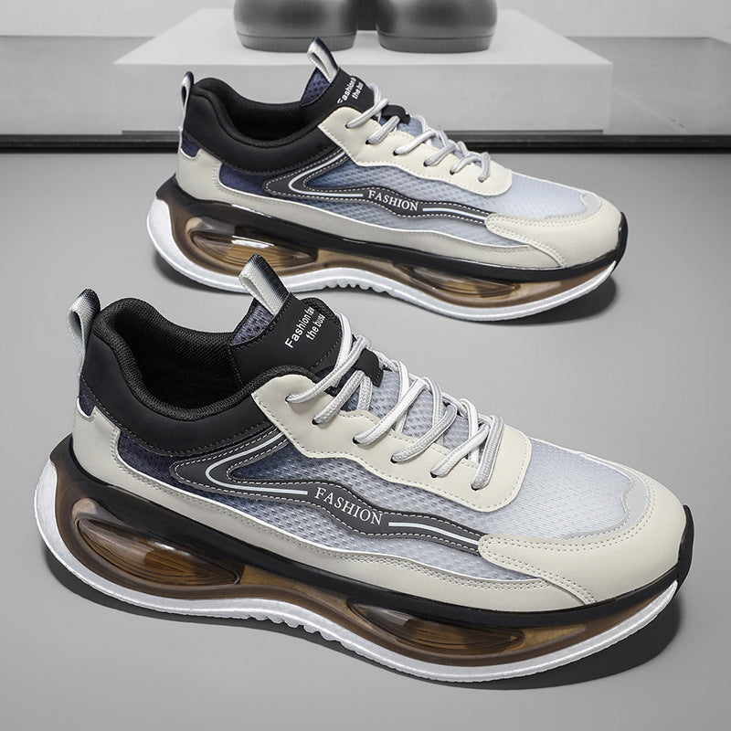 Men's winter versatile casual running shoes - lightweight air cushion shock absorption non-slip soft sole sneakers for teens and students