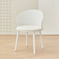 Thickened plastic reception and negotiation chair - nordic light luxury style, modern minimalist home accent chair with backrest, casual dining chair