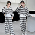 Girls' sweatshirt - spring/autumn  new collection - stylish and trendy autumn outfit for kids - big kids' spring three-piece set - pullover long sleeve top