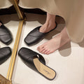 Lazy flatseasiest for match toe soft bottom slippers for women 2025new arrivalfashionfrenchoutwear square toe sandals for women