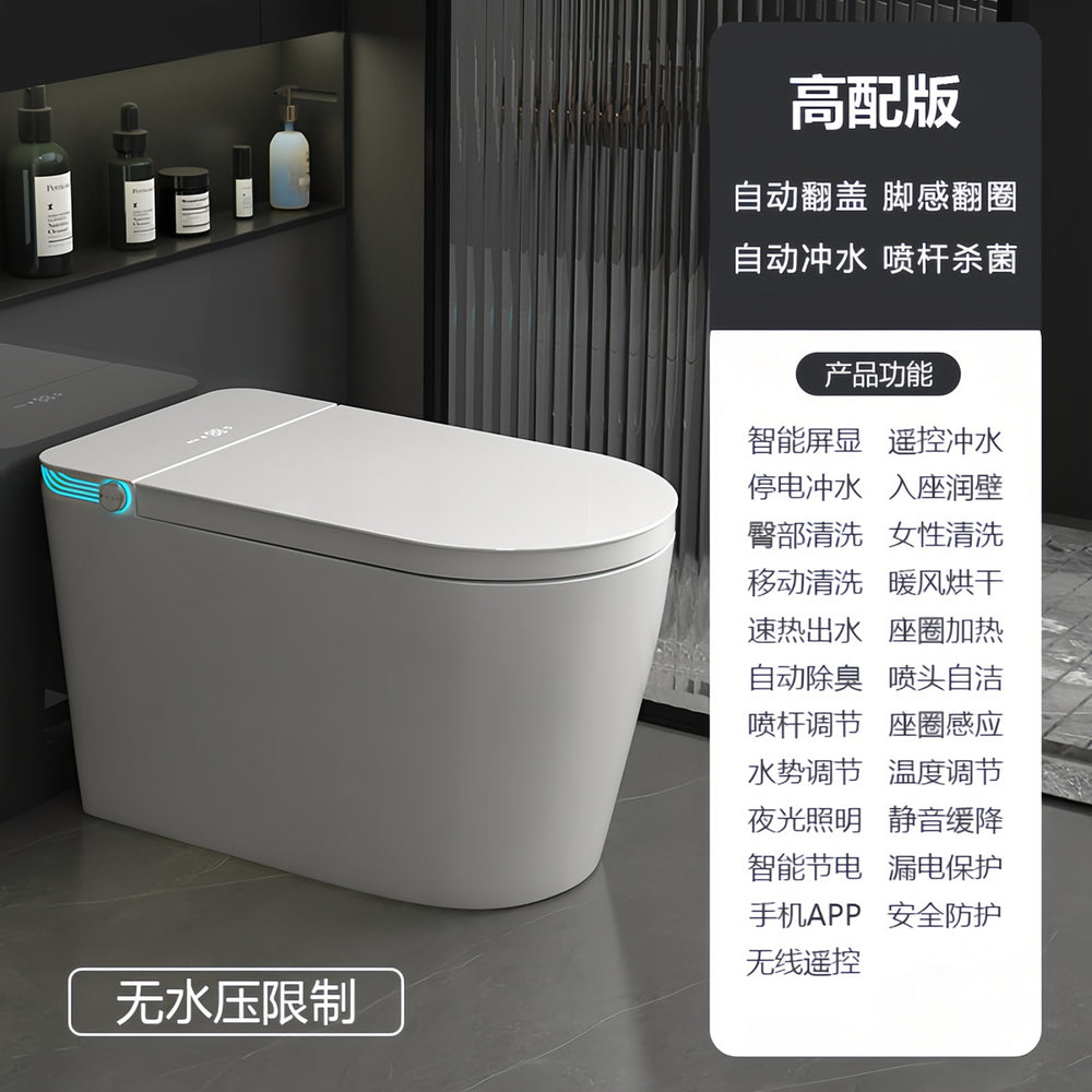 Authentic smart toilet seat - fully automatic, voice-activated, integrated dual-water-flow system, suitable for home use, instant heating, large size, no water pressure required