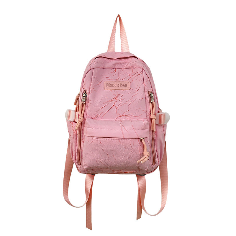 New small schoolbag for girls, simple and versatile for girls, college style, mini backpack, lightweight backpack.