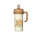 Capybara 316 stainless steel straw insulated tumbler - stylish design for women, perfect for office coffee and outdoor use