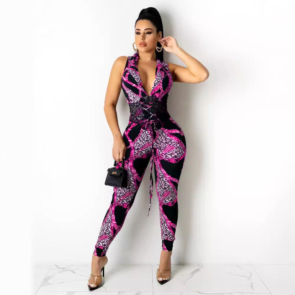 European and american fashion chain women's casual pants - hot selling on , dunhuang, , and  - tie-waist jumpsuit