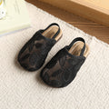 Customizable half-slippers for girls, summer fairy style, closed-toe children's shoes, versatile non-slip, fresh, light luxury, flat princess shoes