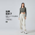 New women's yoga top: skin-friendly, barely-there feel, breathable fitness top, cropped, slim-fit, long-sleeve activewear (daw193)