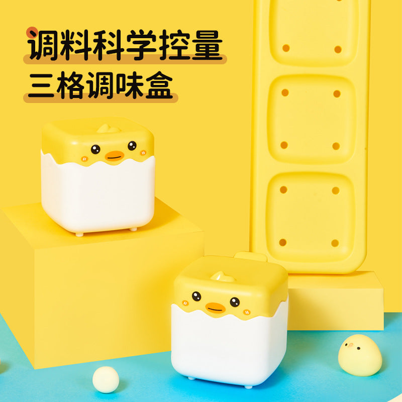 Seasoning box for home combination suit kitchen storage seasoning jar seasoning sugar msg salt shaker all-in-one multi-grid with cover