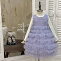 Girls' dress - spring  new korean style sweet tutu dress with lace top and underskirt