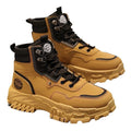 Men's spring 2025 new high-top work boots: trendy, versatile, thick-soled, height-increasing, outdoor martin boots