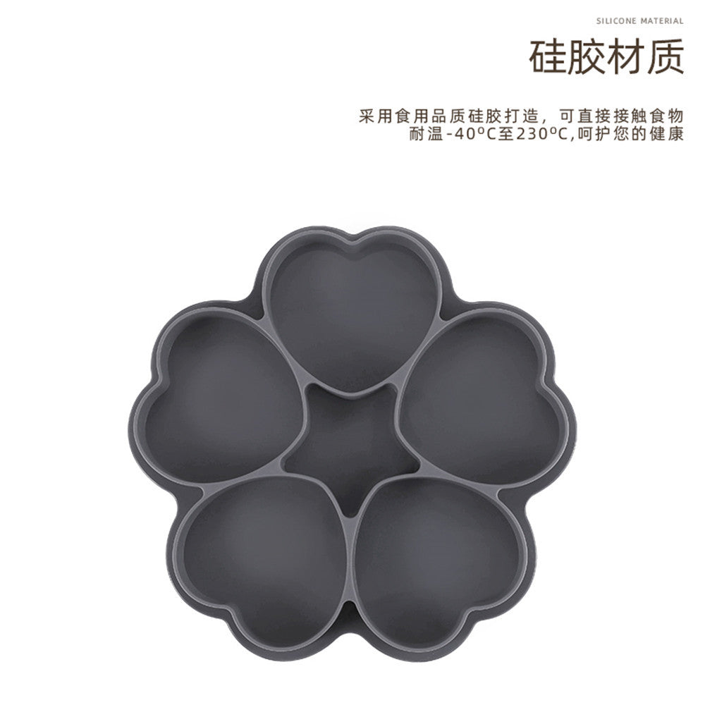 spot 5-link heart-shaped silicone meat filling mold with silicone cover hamburger patty ice tray jelly food supplement mold