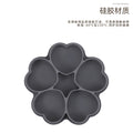 spot 5-link heart-shaped silicone meat filling mold with silicone cover hamburger patty ice tray jelly food supplement mold