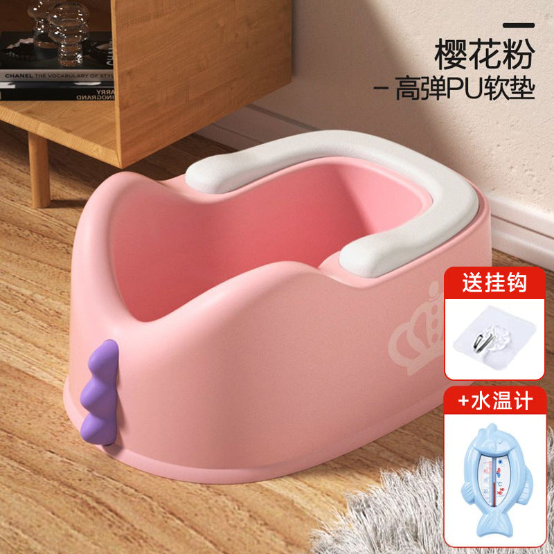Kids' potty training wash basin - baby plastic girl's toilet training seat - infant squatting wash basin for gentle cleansing