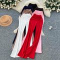 K-stylehigh waist pleated casual pants straight-leg pants for women springnew arrivalwork clothing silmslimming look to show leg lengtheasiest for matchpants