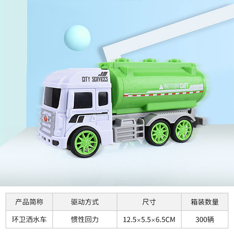 Boys' inertia pull-back excavator bulldozer construction vehicle set - excavator bulldozer toy car - kindergarten small gift toy