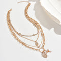 Wholesale devil's eye diamond necklace cross-border multi-layered eye bracelet cross stylisheasiest for match clavicle chain