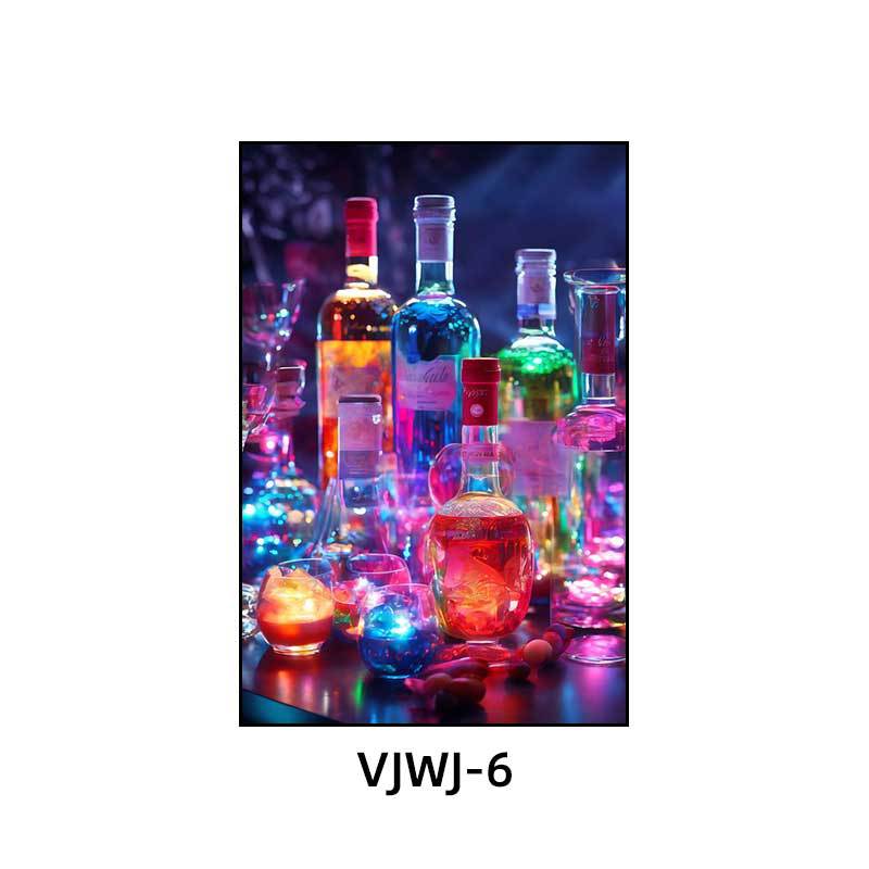 Bar KTV box decoration hanging pictures Cocktail bottle clear bar atmosphere music dining bar Bistro decoration painting