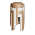 Soft-packed casualfor home plastic dining chair, sturdy and durable chair, stool, stackable thickened round stool, living room chair