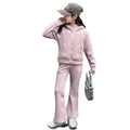 Children's two-piece set:  spring/autumn new arrival - stylish girls' fashion sweatshirt and flare pants, trendy student outfit