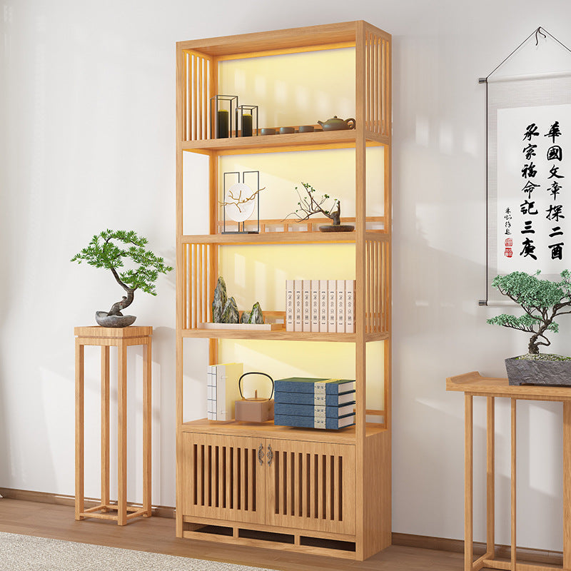 Solid wood tea cabinet Zisha pot display cabinet Product storage shelf Entrance ornament cabinet Chinese retro porcelain display cabinet