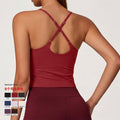 new nylon spandex compression yoga tank top - quick-dry activewear, versatile outerwear, running, beautiful back design, sports bra for women