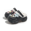 Fleece-lined crocs women's winter 2025 internet celebrity popular shoes heattech thick solenon-slip detachable outwear heightening cotton shoes