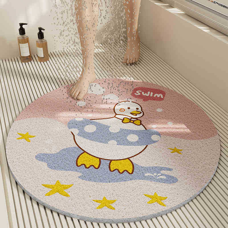 Special-shaped flower bathroom non-slip floor mat cut out wire loop shower room anti-fall foot mat bathroom bathtub drain foot mat