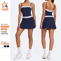 Jinke new arrivalfake two-piece fashion sports skirt suitoutwear outdoor golf tennis skirt running yoga wear for women